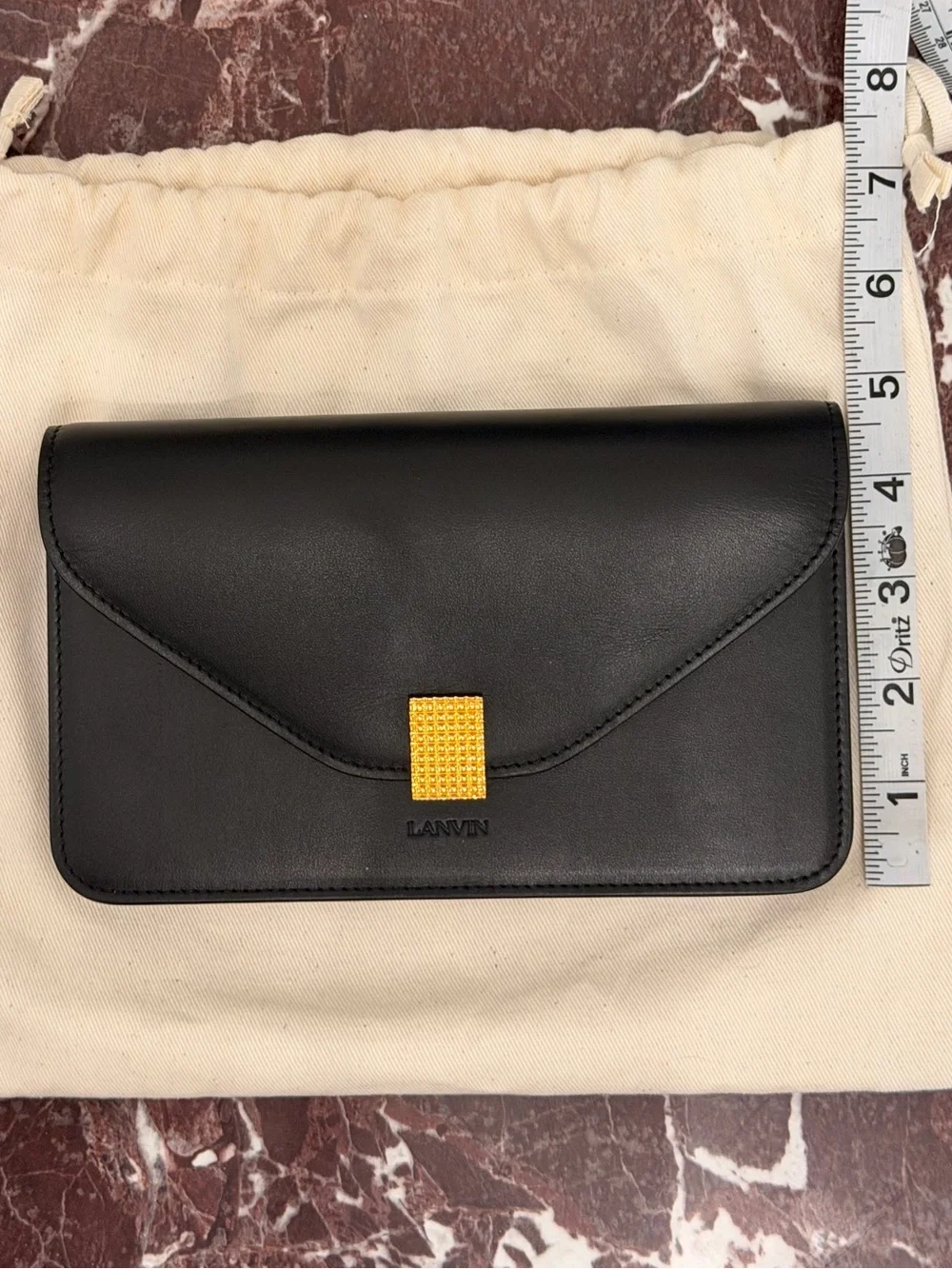 Lanvin Black Leather Clutch